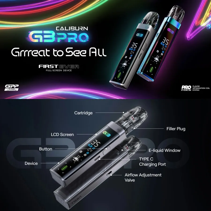 UWELL Caliburn G3 Pro Pod咖哩棒｜電子煙主機 商品特色 3